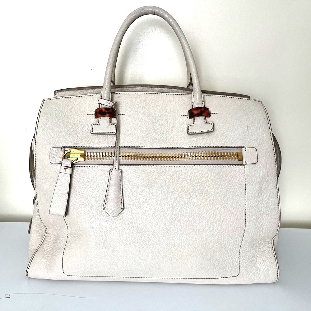 XL Tom Ford Signature Jet Set Gold Tortoise Ivory Luxury Travel Bag